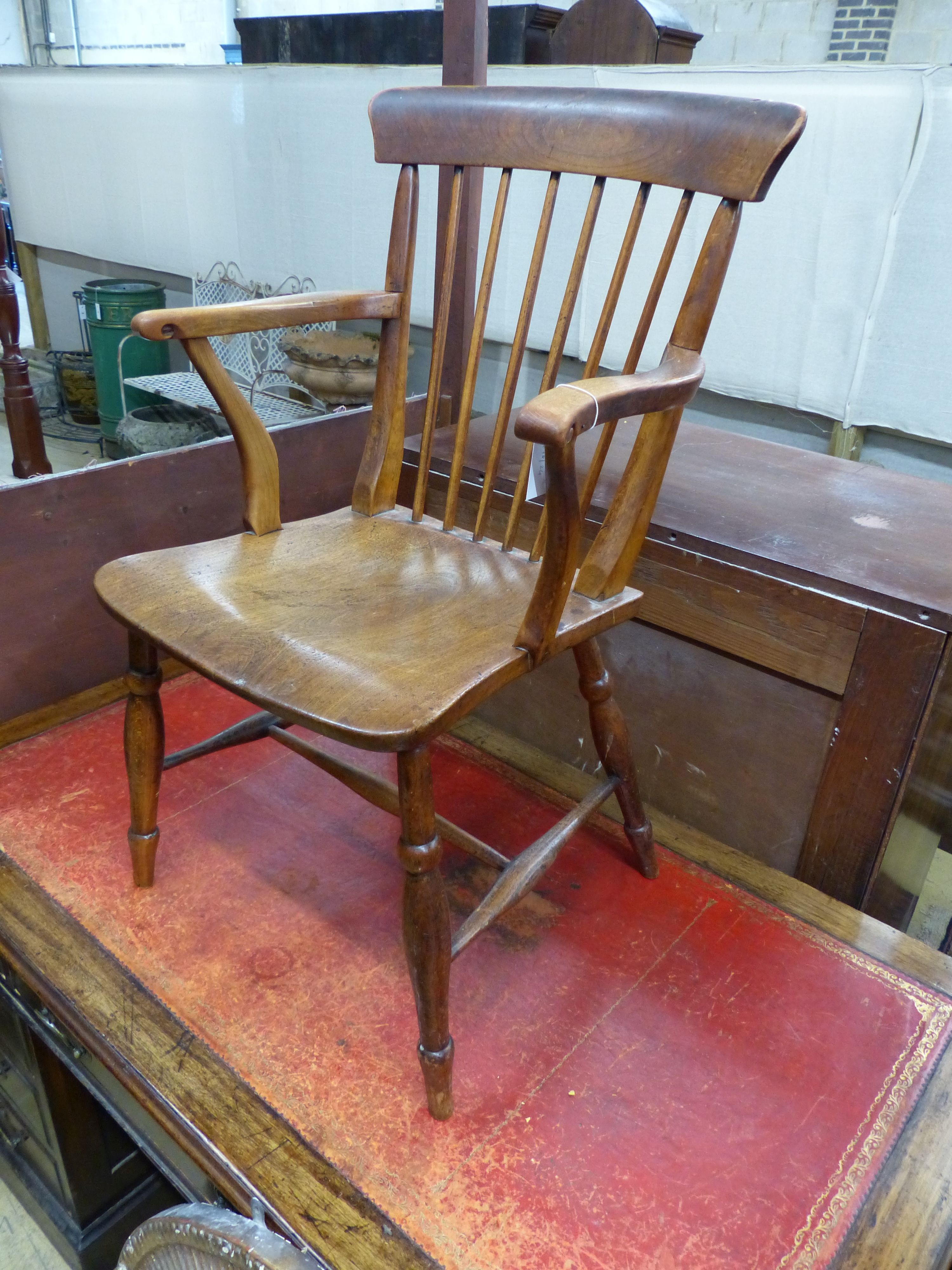 A Victorian ash and beech Windsor chair